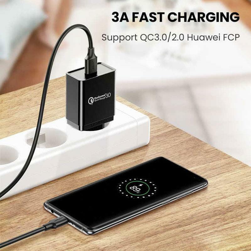 Кабель Ugreen US184 USB - USB Type-C (M/M), 2 м, Black (20884)