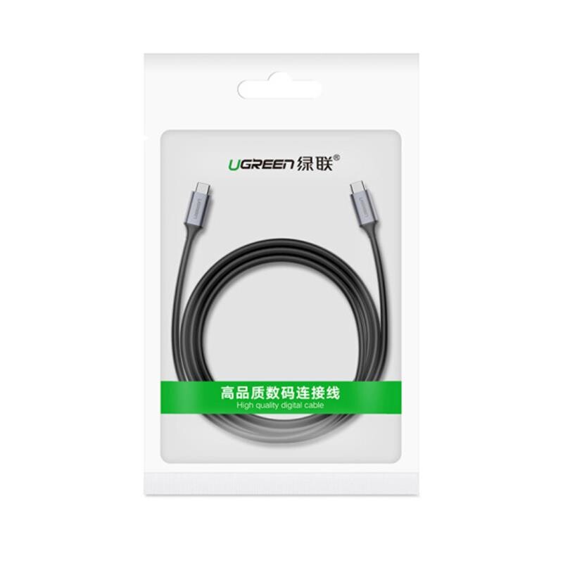 Кабель Ugreen US161 USB Type-C - USB Type-C (M/M), 1.5 м, Gray (50751)