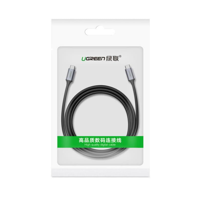 Кабель Ugreen US161 USB Type-C - USB Type-C (M/M), 1.5 м, Gray (50751)
