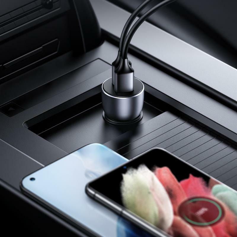 Автомобильное зарядное устройство Ugreen CD213 (2xUSB 36W (USB-A) QC 4.0 Gray (10144)