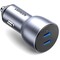 Фото - Автомобільний зарядний пристрій Ugreen CD213 (2xUSB 40W (USB-C) QC 3.0+ Gray (70594) | click.ua