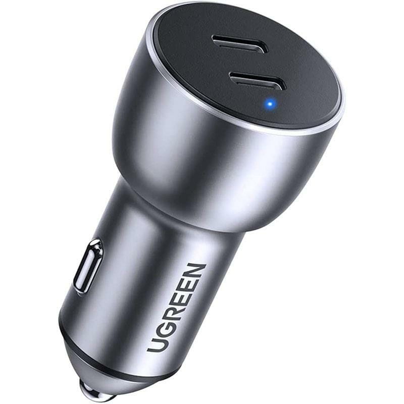 Автомобильное зарядное устройство Ugreen CD213  (2xUSB 40W (USB-C) QC 3.0+ Gray (70594)