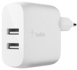 Мережевий зарядний пристрій Belkin Home Charger 24W Dual USB (WCB002VFWH)