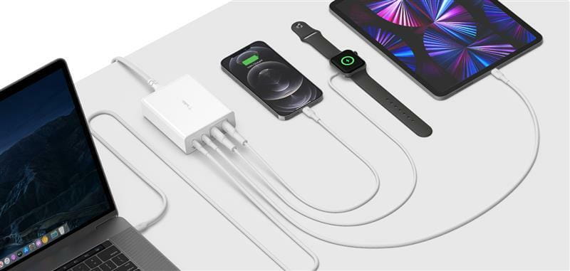Сетевое зарядное устройство Belkin Home Charger 108W Dual USB-С/USB-A (WCH010VFWH)