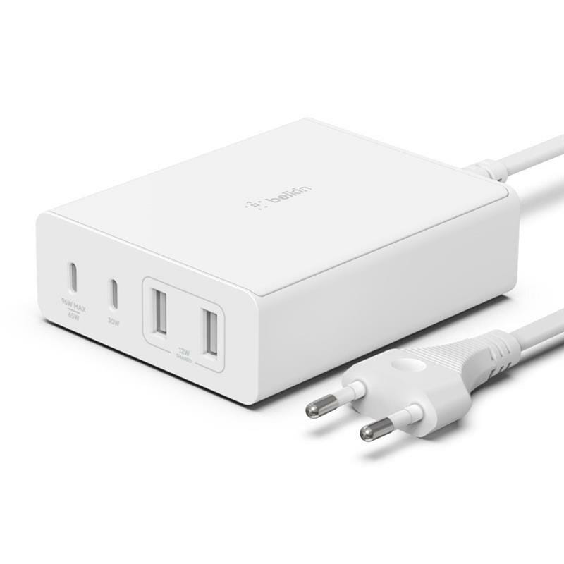 Сетевое зарядное устройство Belkin Home Charger 108W Dual USB-С/USB-A (WCH010VFWH)