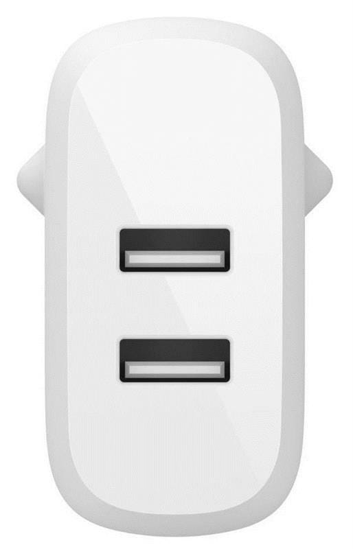 Сетевое зарядное устройство Belkin Home Charger 24W Dual USB + USB-C 1м (WCE001VF1MWH)