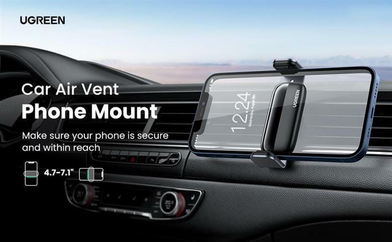 Тримач автомобільний Ugreen LP120 Air Vent Phone Holder Black (10422)