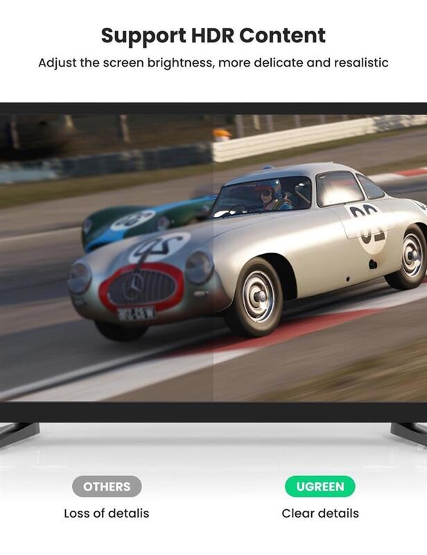 Кабель Ugreen DP114 DisplayPort - DisplayPort (M/M), 3 м, Black (80393)