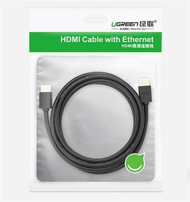 Кабель Ugreen HD104 HDMI - HDMI, 1 м, Black (10106)
