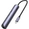 Фото - Концентратор USB Type-C Ugreen CM418 2xUSB 3.0 + HDMI + RJ45 1000M Ethernet, Gray (10919) | click.ua