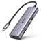 Фото - Концентратор USB Type-C Ugreen CM512 2xUSB 3.0 + HDMI + RJ45 1000M Ethernet + Cardreader, Gray (60515) | click.ua