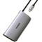 Фото - Концентратор USB Type-C Ugreen CM212 2xUSB 3.0 + HDMI + RJ45 1000M Ethernet + Cardreader, Gray (50852) | click.ua