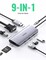 Фото - Концентратор USB Type-C Ugreen CM179 3xUSB 3.0 + HDMI + VGA + RJ45 1000M Ethernet + Cardreader, Gray (40873) | click.ua