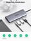 Фото - Концентратор USB Type-C Ugreen CM179 3xUSB 3.0 + HDMI + VGA + RJ45 1000M Ethernet + Cardreader + 3.5 мм, Gray (80133) | click.ua