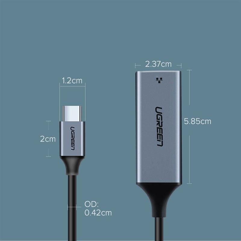 Сетевой адаптер Ugreen CM199 Gray (50737)