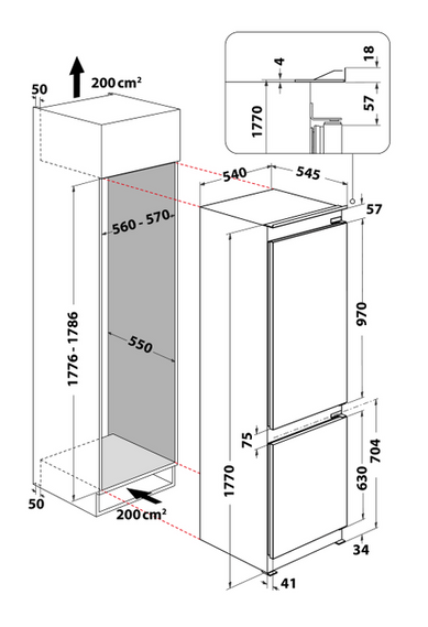 Встраиваемый холодильник Hotpoint-Ariston HAC18 T311