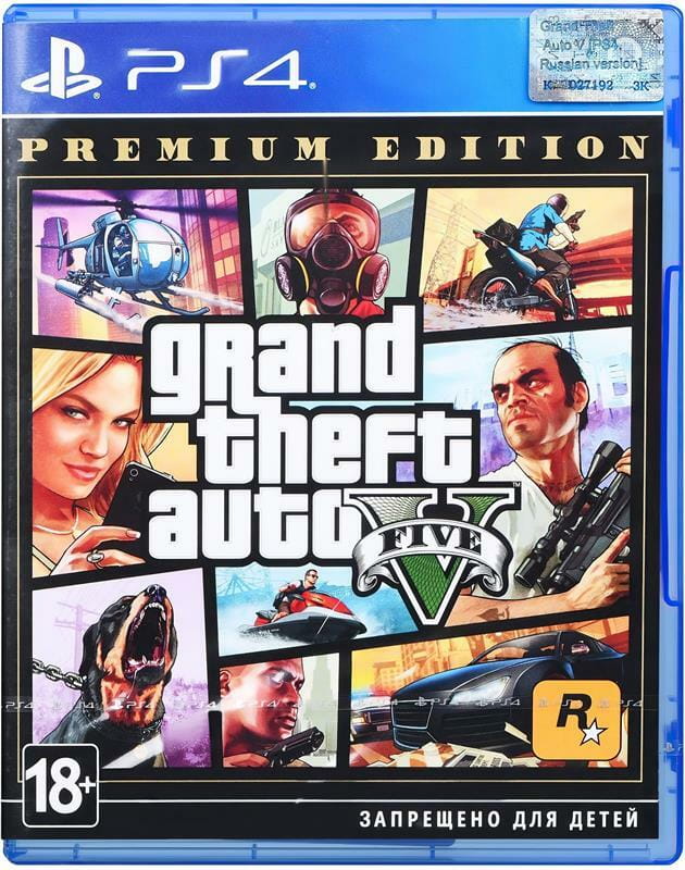 Гра Grand Theft Auto V Premium Edition для Sony PlayStation 4, Blu-ray (5026555424271)