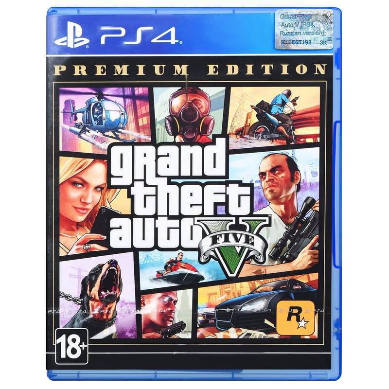 Игра Grand Theft Auto V Premium Edition для Sony PlayStation 4, Blu-ray (5026555424271)