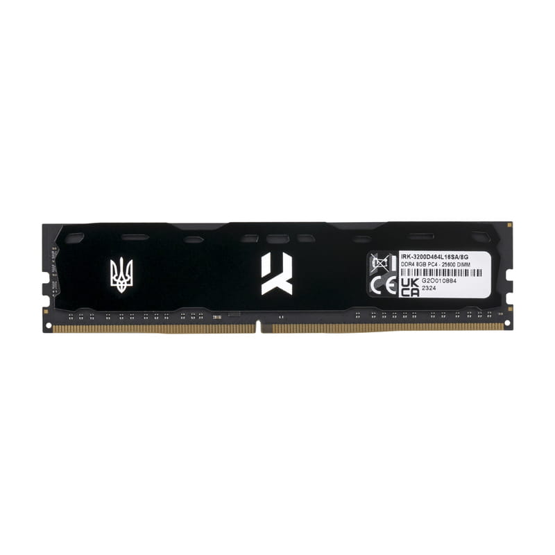 Модуль памяти DDR4 8GB/3200 Goodram UKRAINA IRDM X Black (IRK-3200D464L16SA/8G)