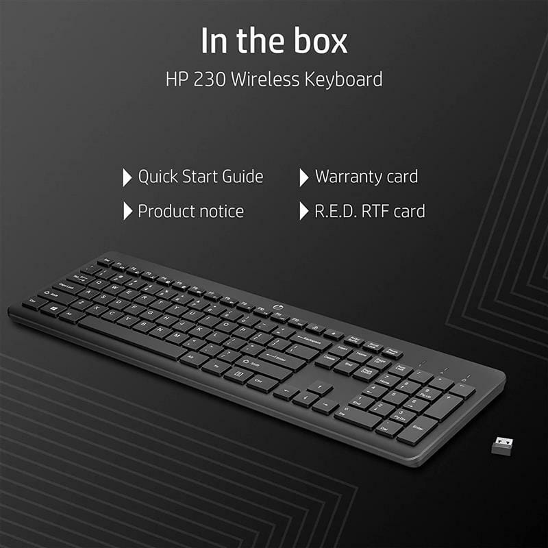 Клавіатура беспроводная HP 230 WL Black (3L1E7AA)