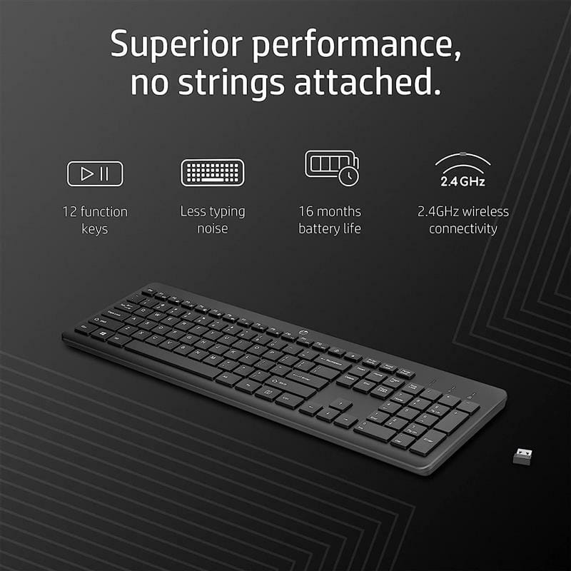 Клавіатура беспроводная HP 230 WL Black (3L1E7AA)