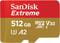 Фото - Карта пам`ятi MicroSDXC512GB C10 UHS-I SanDisk Extreme V30 U3 R190/W130MB/s + SD (SDSQXAV-512G-GN6MA) | click.ua