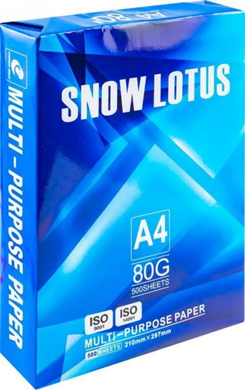 Бумага Snow Lotus 80g/m2, A4, 500л, class C, белизна 148% CIE