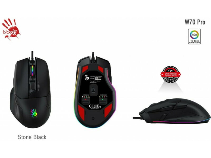 Мышь A4Tech Bloody W70 Pro Stone Black