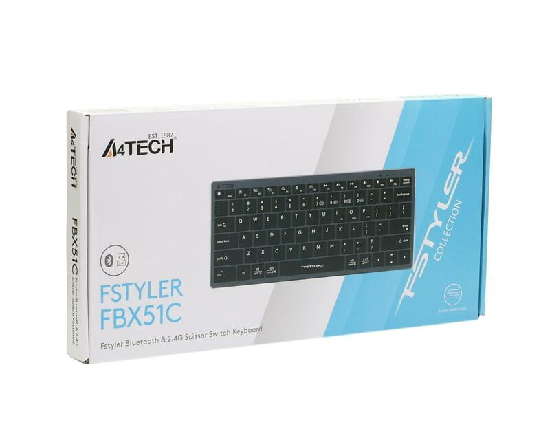 Клавиатура беспроводная A4Tech Fstyler FBX51C Grey