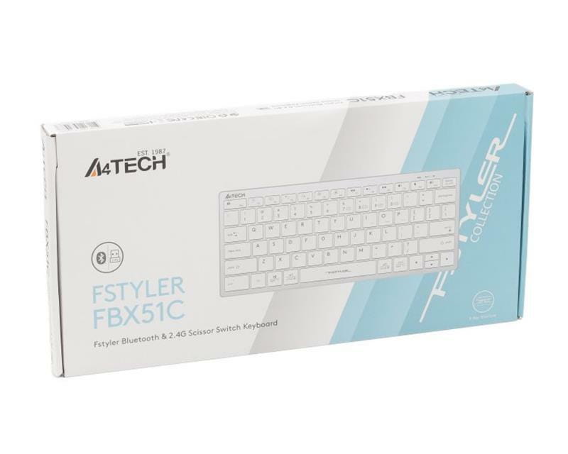 Клавиатура A4Tech Fstyler FBX51C White