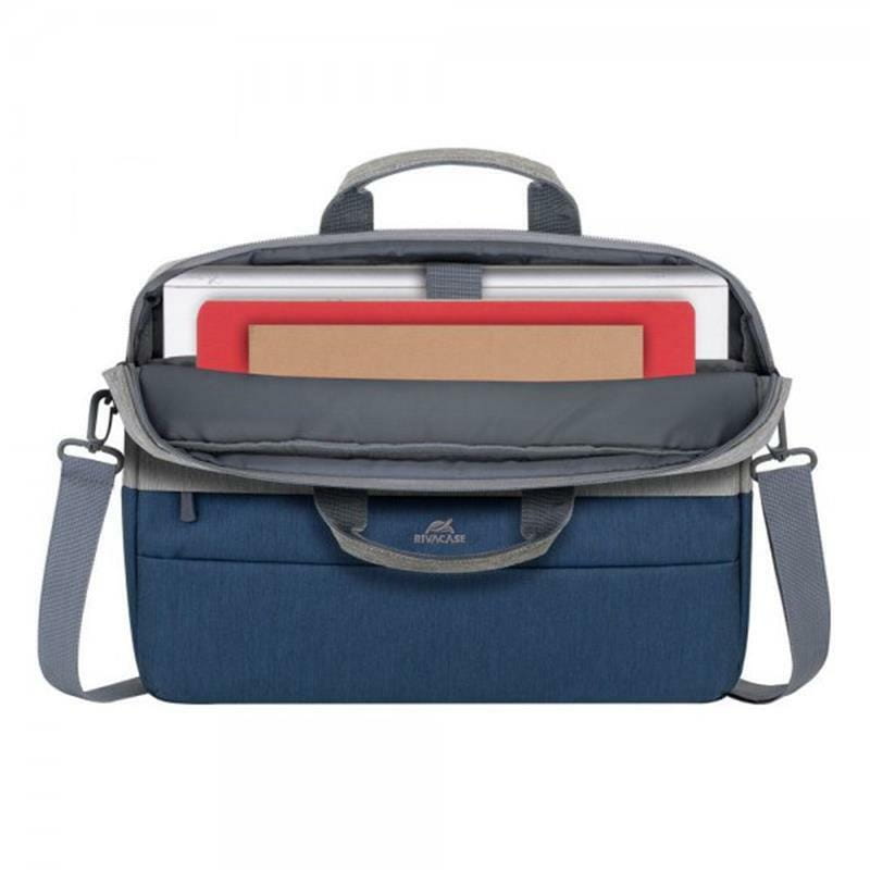 Сумка Rivacase Prater 7532 15.6" Grey/Dark Blue