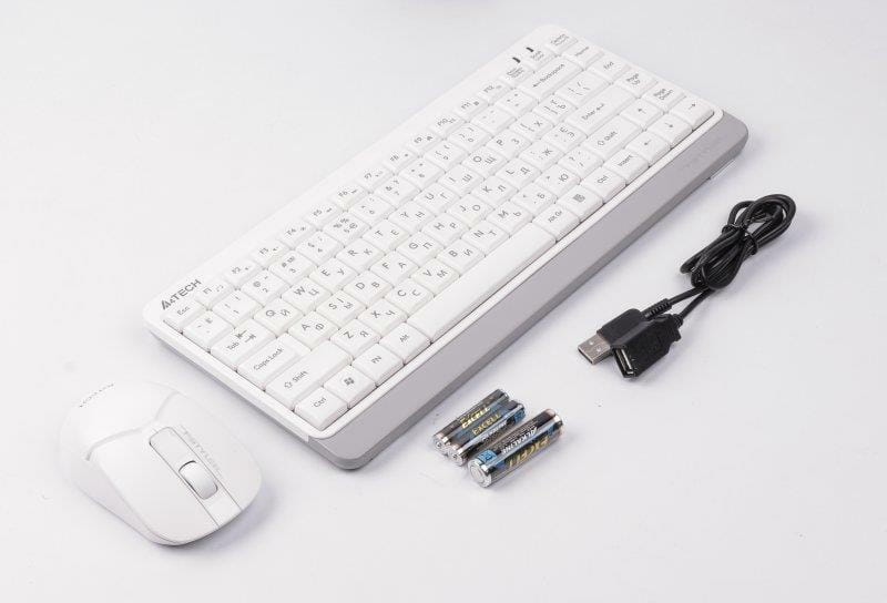 Комплект (клавиатура, мышь) беспроводной A4Tech FG1112 White USB