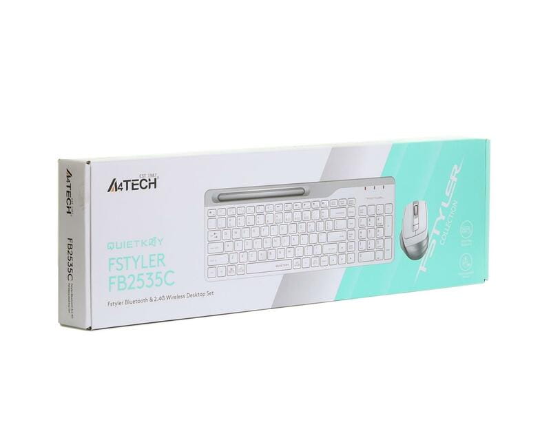 Комплект (клавиатура, мышь) беспроводной A4Tech FB2535C Icy White
