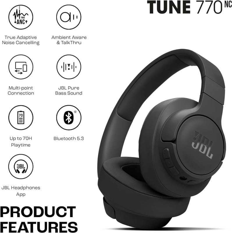 Bluetooth-гарнитура JBL T770NC Black (JBLT770NCBLK)