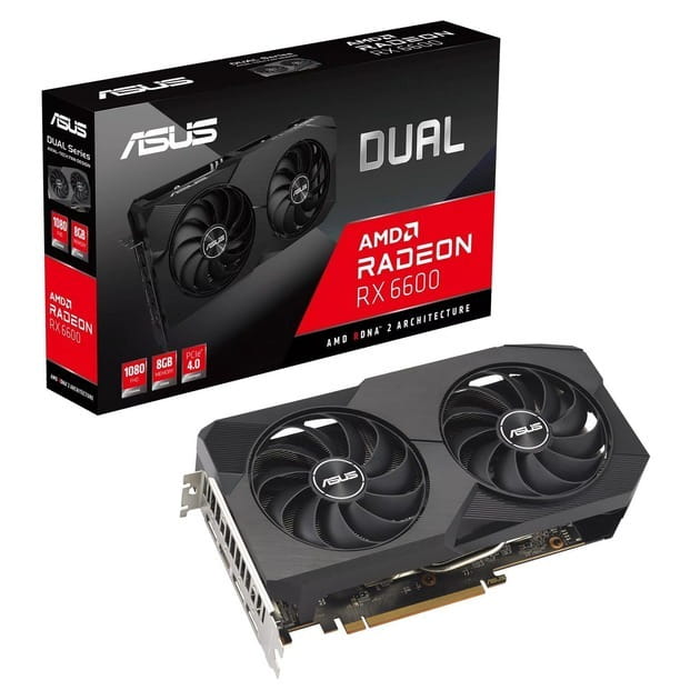 Відеокарта AMD Radeon RX 6600 8GB GDDR6 Dual V2 Asus (DUAL-RX6600-8G-V2)