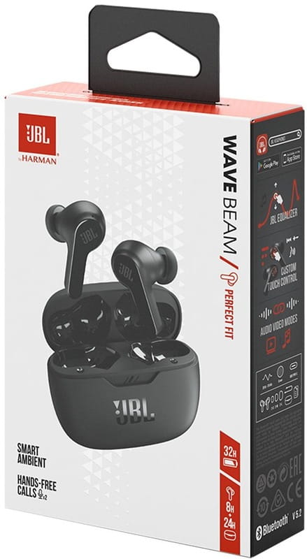 Bluetooth-гарнитура JBL Tune Beam Black (JBLTBEAMBLK)