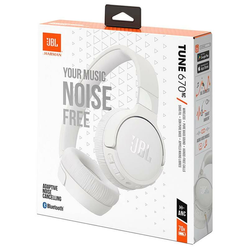 Bluetooth-гарнитура JBL Tune 670 NC White (JBLT670NCWHT)