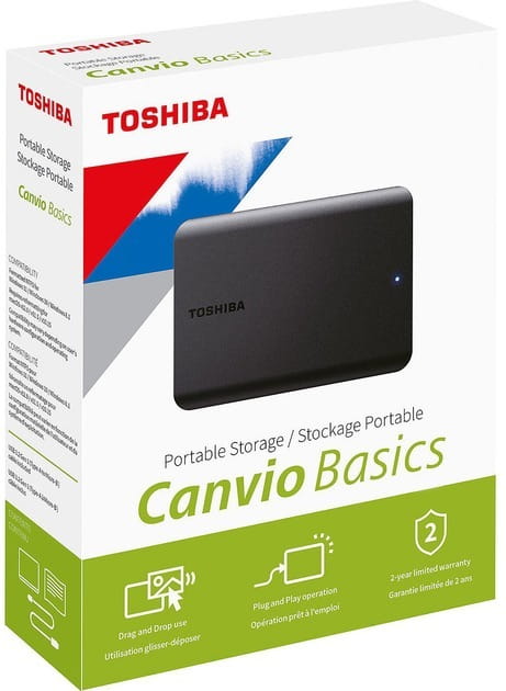 Внешний жесткий диск 2.5" USB 1.0TB Toshiba Canvio Basics Black (HDTB510EK3AA)