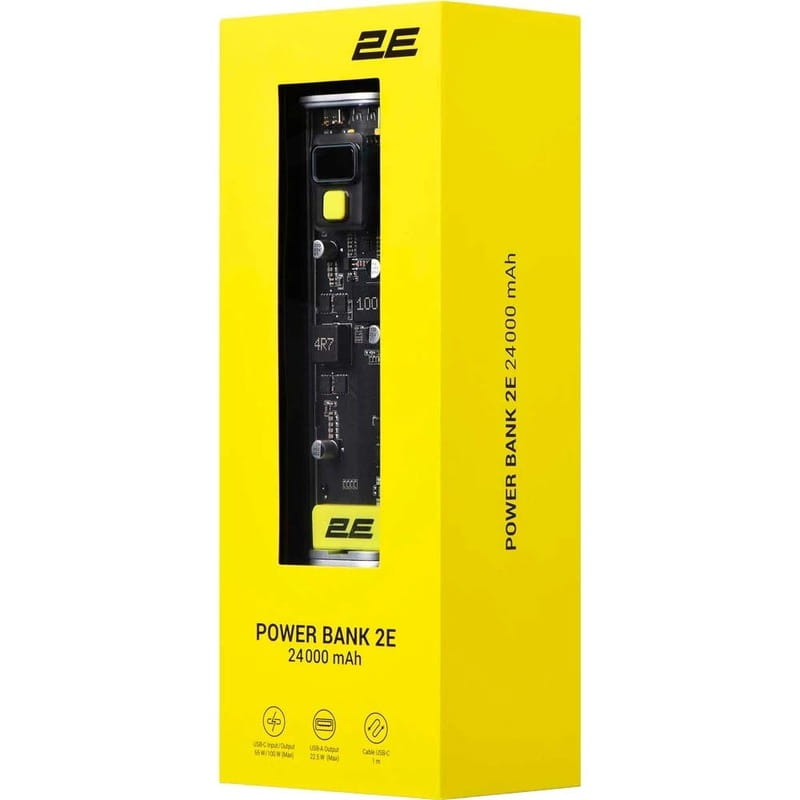 Универсальная мобильная батарея 2E Сrystal 24000mAh 100W (2E-PB7200PD)
