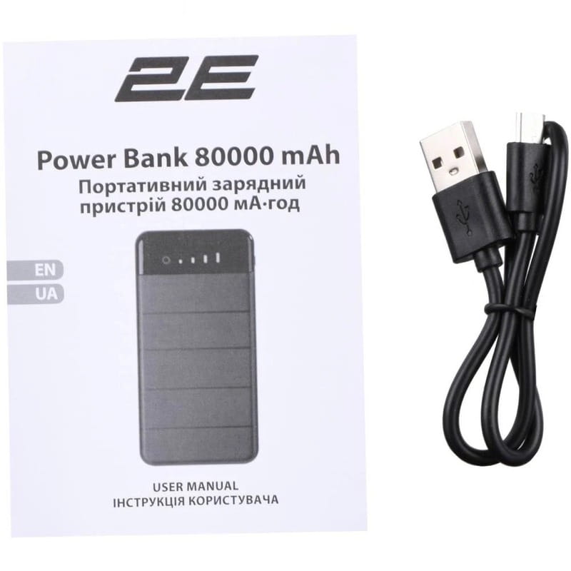 Универсальная мобильная батарея 2E Solar 8000mAh Black (2E-PB814-BLACK)