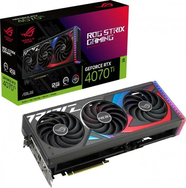 Видеокарта GF RTX 4070 Ti 12GB GDDR6X ROG Strix Gaming Asus (ROG-STRIX-RTX4070TI-12G-GAMING)