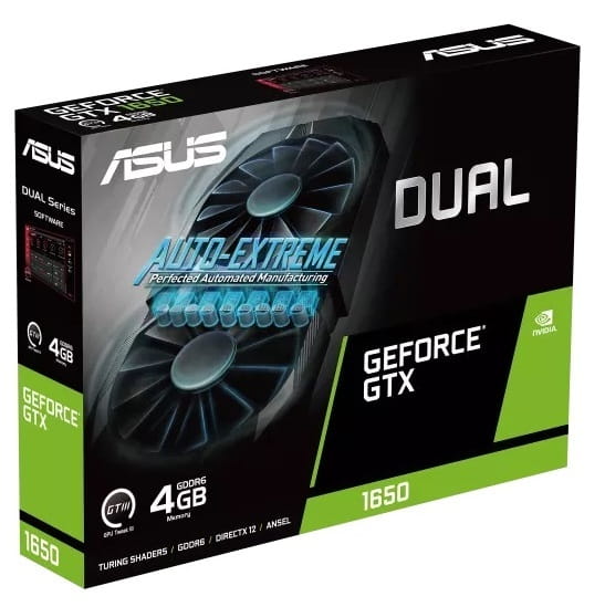 Видеокарта GF GTX 1650 4GB GDDR6 Dual V2 Asus (DUAL-GTX1650-4GD6-P-V2)