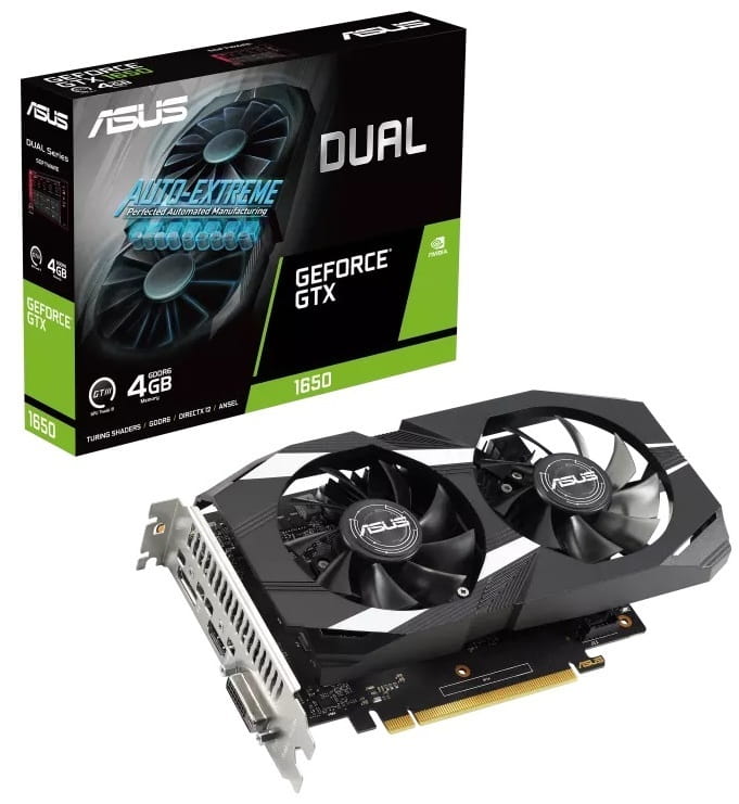 Видеокарта GF GTX 1650 4GB GDDR6 Dual V2 Asus (DUAL-GTX1650-4GD6-P-V2)