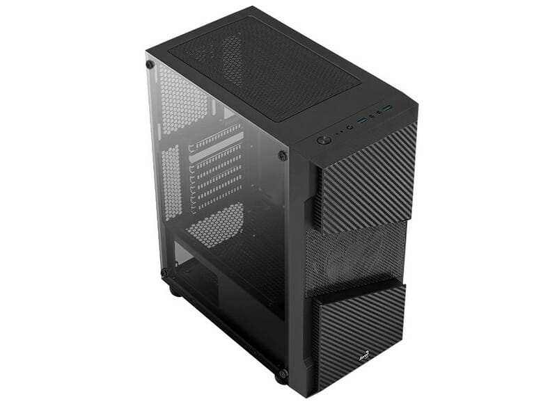 Корпус AeroCool Menace Saturn FRGB-G-BK-v1 (ACCX-PV20000.11) Black + БЖ VX Plus 600 600W