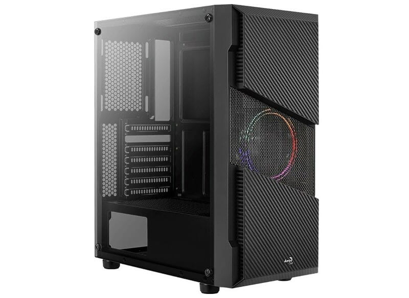 Корпус AeroCool Menace Saturn FRGB-G-BK-v1 (ACCX-PV20000.11) Black + БЖ VX Plus 600 600W