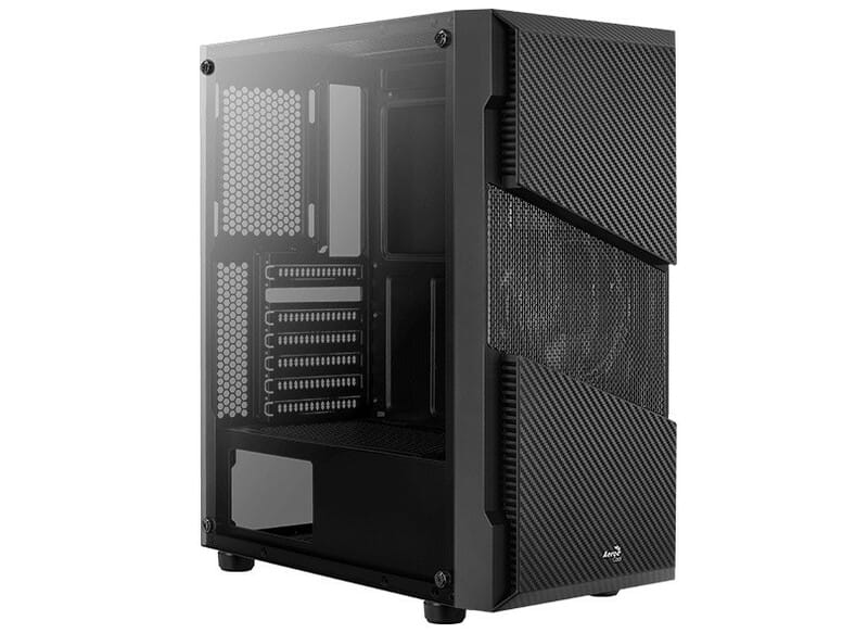 Корпус AeroCool Menace Saturn FRGB-G-BK-v1 (ACCX-PV20000.11) Black + БЖ VX Plus 600 600W