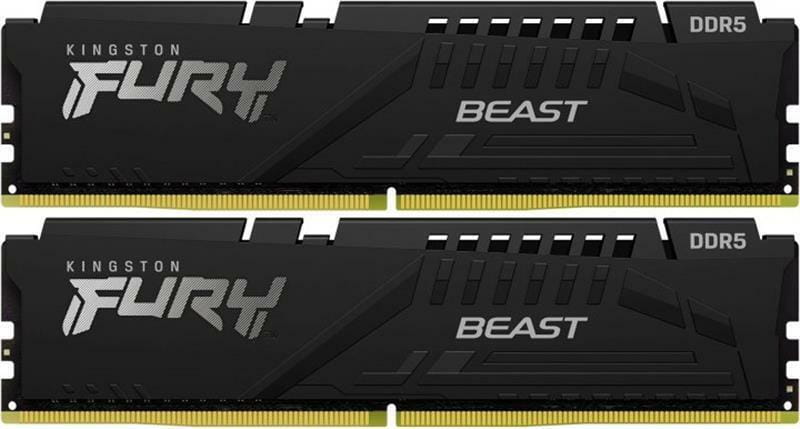 Модуль пам`яті DDR5 2x32GB/5200 Kingston Fury Beast Black (KF552C36BBEK2-64)