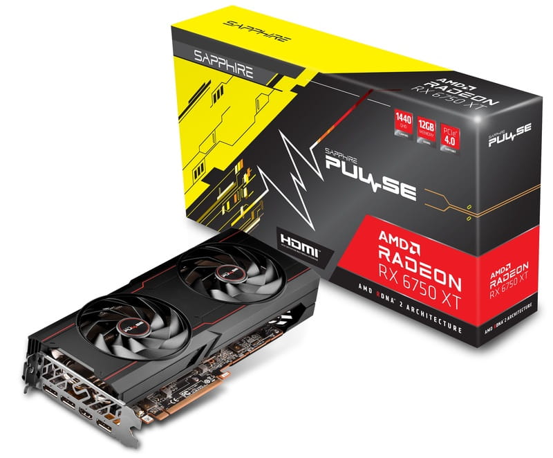 Видеокарта AMD Radeon RX 6750 XT 12GB GDDR6 Pulse Gaming OC Sapphire (11318-03-20G)