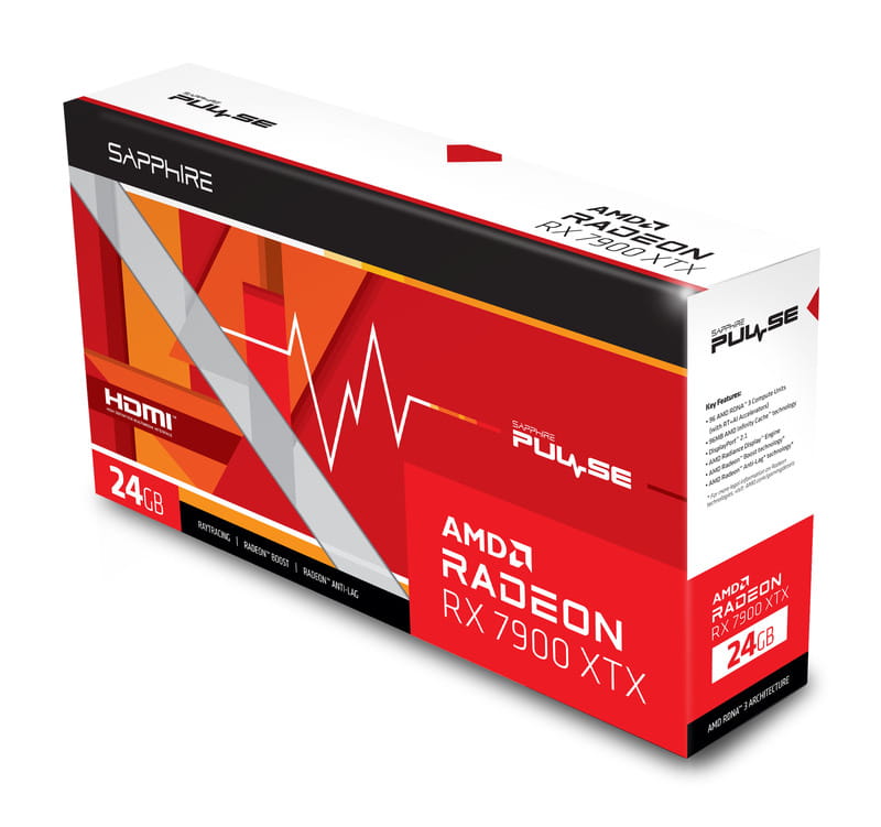 Відеокарта AMD Radeon RX 7900 XTX 24GB GDDR6 Pulse Gaming OC Sapphire (11322-02-20G)