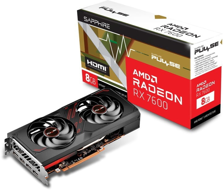 Видеокарта AMD Radeon RX 7600 8GB GDDR6 Pulse Gaming Sapphire (11324-01-20G)